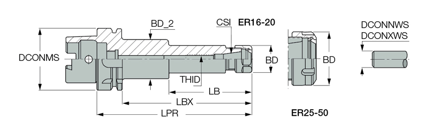HSK A100 ER25X100