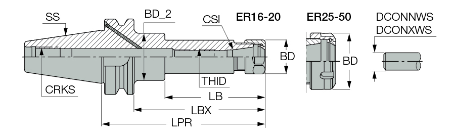 BT40 ER32X100