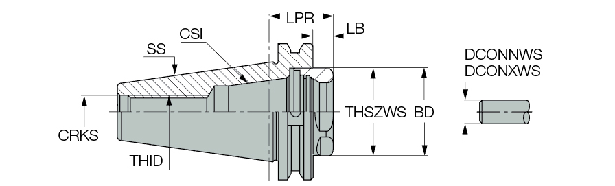 DIN69871 40 ER32 SHORT